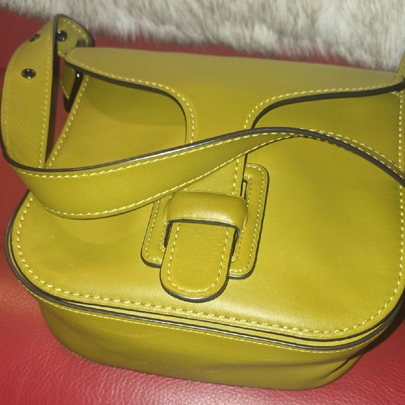 Coach Courier Leather Bag, Citron - Picture 5 of 11